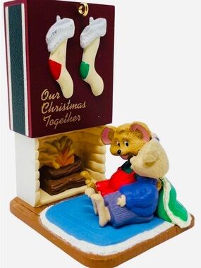 1998 A Perfect Match Mouse Couple Fireplace Ornament Hallmark Keepsake